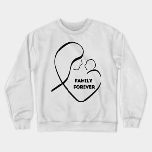 An outline of Mother and Child Crewneck Sweatshirt